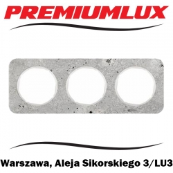 Berker R.1 ramka potrójna beton do białych Warszawa Aleja Sikorskiego 3 LU3 Bartycka
